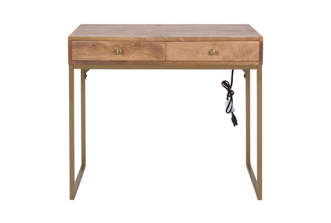 Petite Desk with Built in Outlet