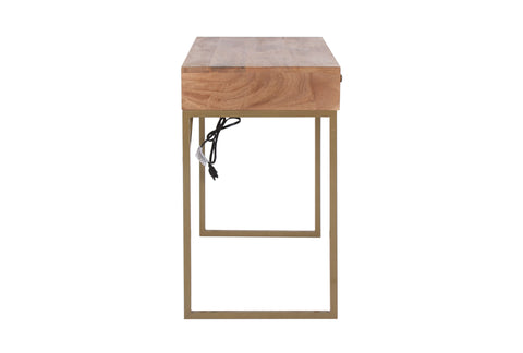 Petite Desk with Built in Outlet