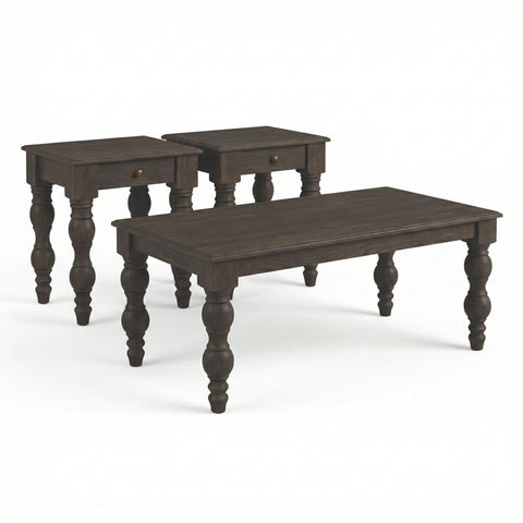 French Country Coffee Table, Coffee Brown