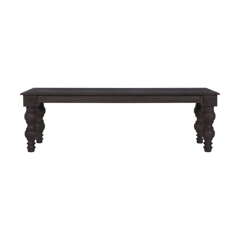 French Country 58"L Bench, Coffee Brown