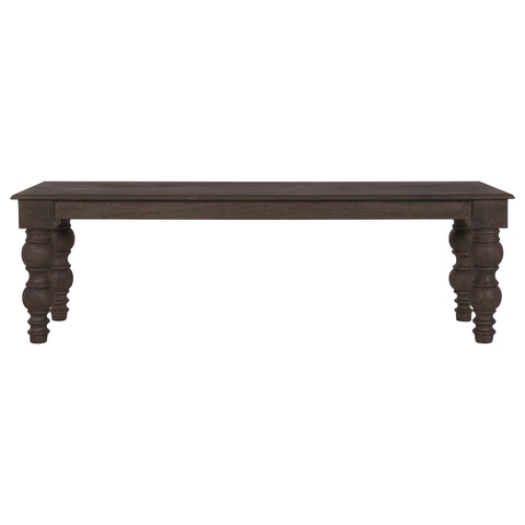 French Country 58" Bench, Coffee Brown