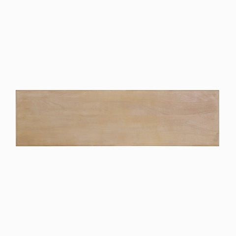 French Country 58" Bench, Natural-Rustic White