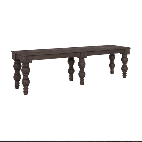 French Country 70" Bench, Coffee Brown