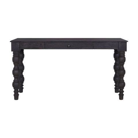 French Country Console Table with Drawer, Coffee Brown