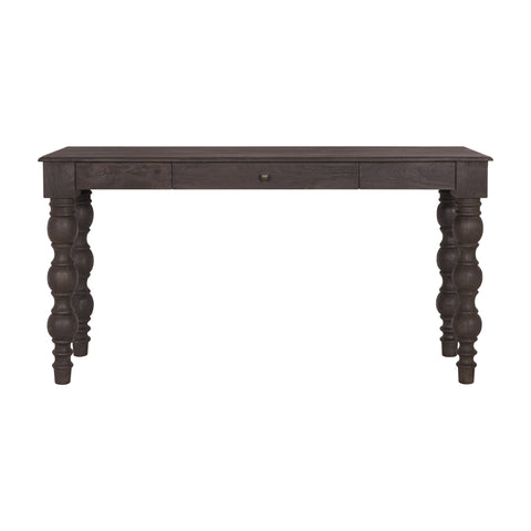 French Country Console Table with Drawer, Coffee Brown