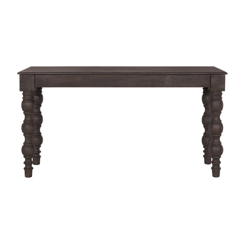 French Country Console Table with Drawer, Coffee Brown