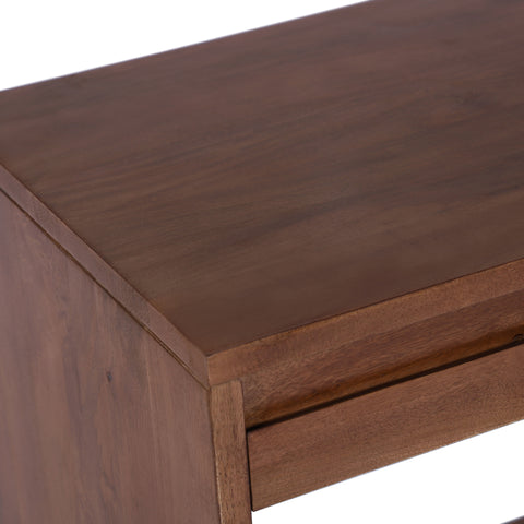 Modern 2-Drawer Desk, Walnut