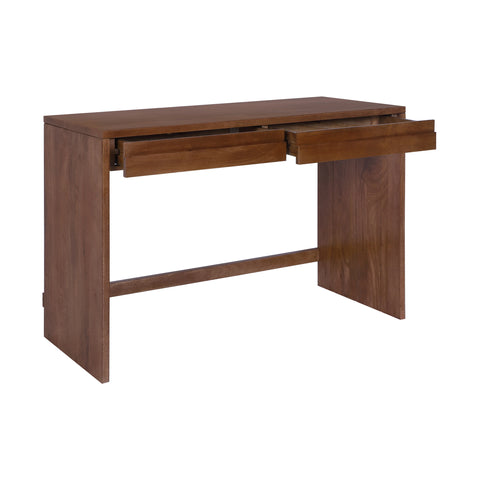 Modern 2-Drawer Desk, Walnut