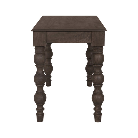 French Country Writing Desk with Drawers, Coffee Brown