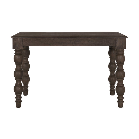 French Country Writing Desk with Drawers, Coffee Brown