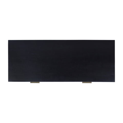 Madison Linen Desk with Built-in Power, Black