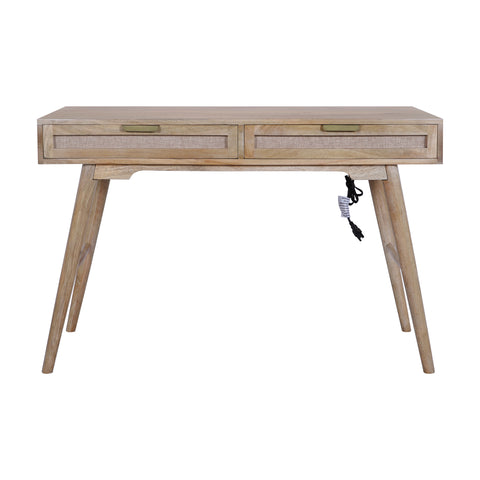 Madison Linen Desk with Built-in Power, Wheatfield