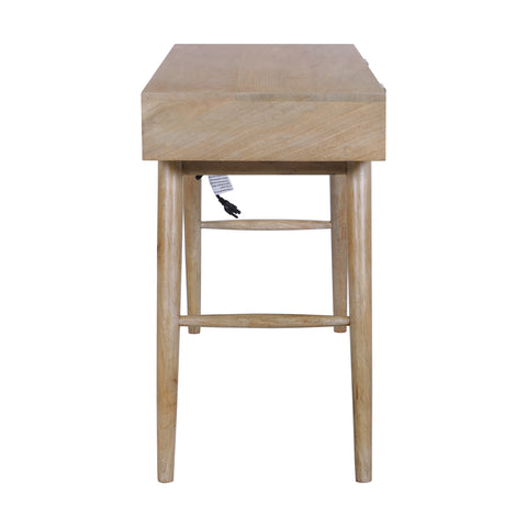 Madison Linen Desk with Built-in Power, Wheatfield