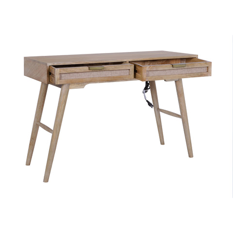 Madison Linen Desk with Built-in Power, Wheatfield