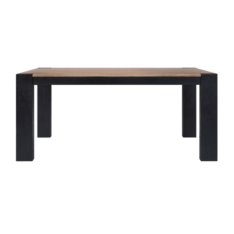 Axis Modern 2-Tone Solid Wood Dining Table, Sunshine-Black