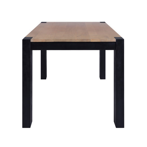 Axis Modern 2-Tone Solid Wood Dining Table, Sunshine-Black