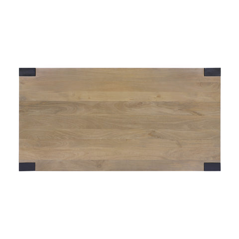 Axis Modern 2-Tone Solid Wood Dining Table, Sunshine-Black