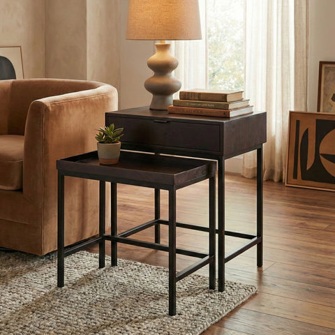 Atelier Nesting End Table Set, Choco B