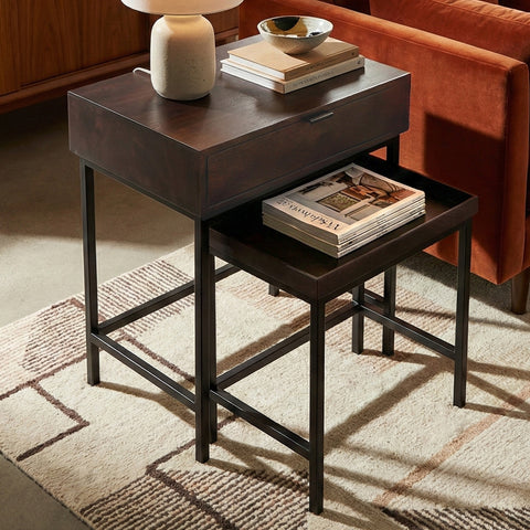 Atelier Nesting End Table Set, Choco B