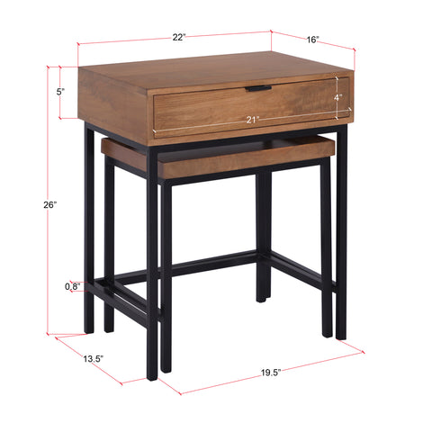 Atelier Nesting Side Table Set, Honey