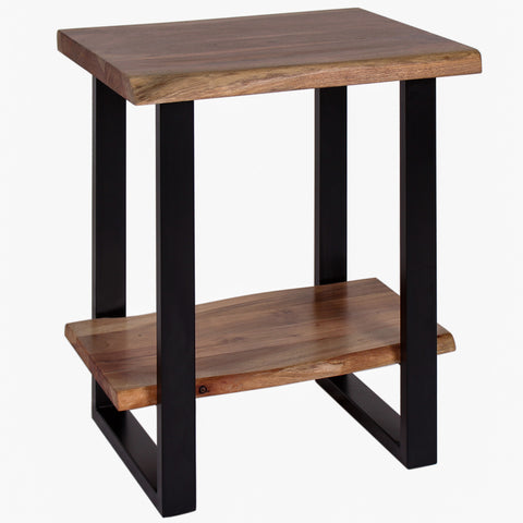 QVS Acacia Live Edge Side Table - Two Tier