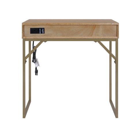 Linden Modular Desk with Built-In Power, Sunshine