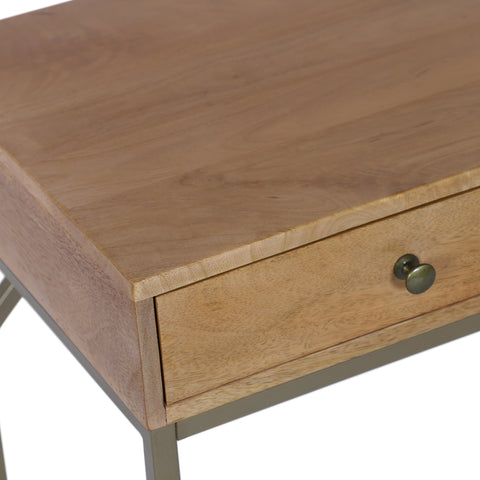 Linden Modular Desk with Built-In Power, Sunshine