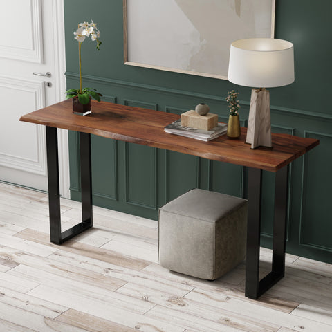 Acacia 70" Live Edge Console Table, Brown