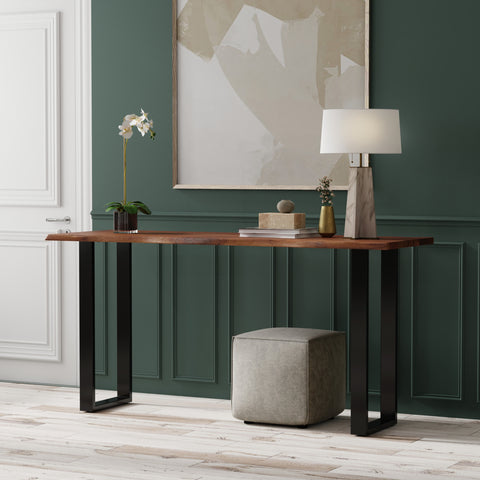 Acacia 70" Live Edge Console Table, Brown