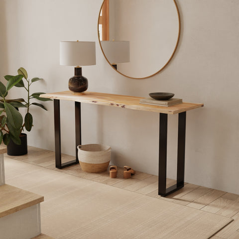 Acacia 70" Live Edge Console Table, Natural