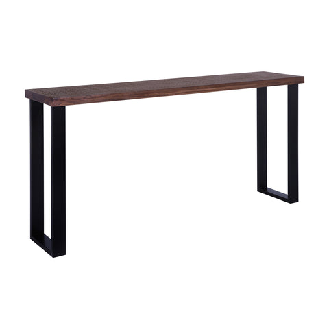 Rustic Forge 70" Console Table with Metal Legs, Sawn Farmhouse Brown