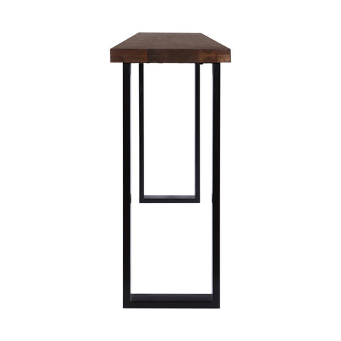 Rustic Forge 70" Console Table with Metal Legs, Sawn Farmhouse Brown