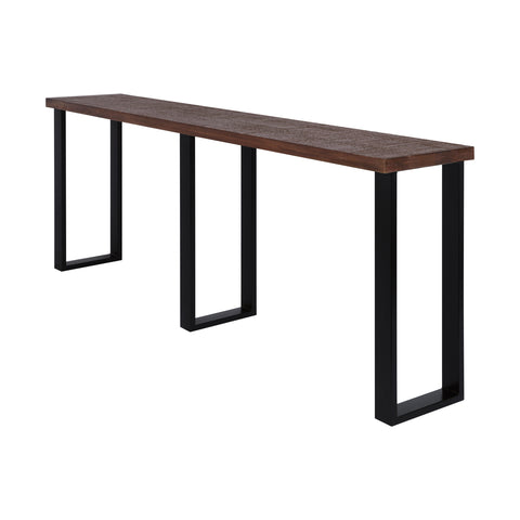 Rustic Forge 90" Console Table with Metal Legs, Sawn Farmhouse Brown