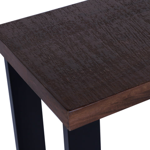 Rustic Forge 90" Console Table with Metal Legs, Sawn Farmhouse Brown