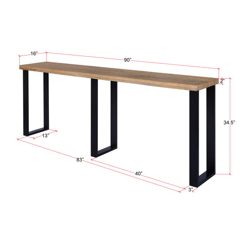 Mango Distressed 90" Dining Console Table