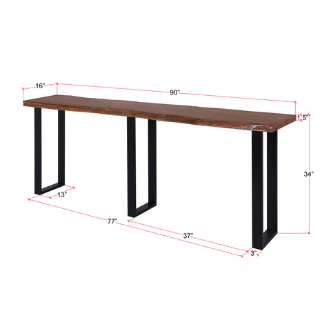 Acacia 90"W Live Edge Console Table