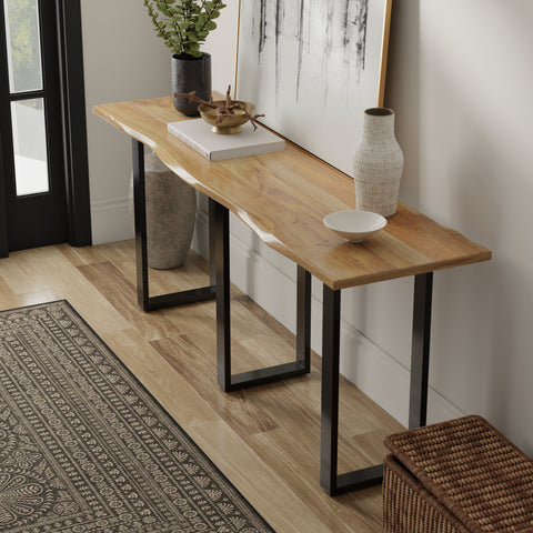 Acacia 90" Live Edge Console Table, Natural