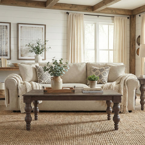 French Country Coffee Table, Coffee Brown