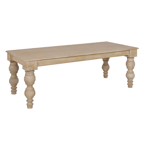 French Country Coffee Table, Natural- Rustic White