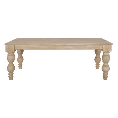French Country Coffee Table, Natural- Rustic White