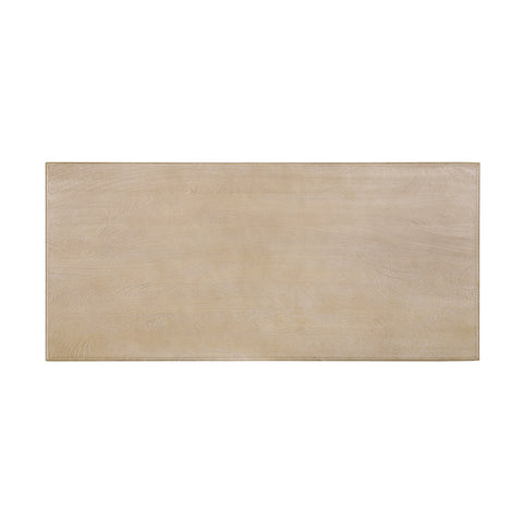 French Country Coffee Table, Natural- Rustic White