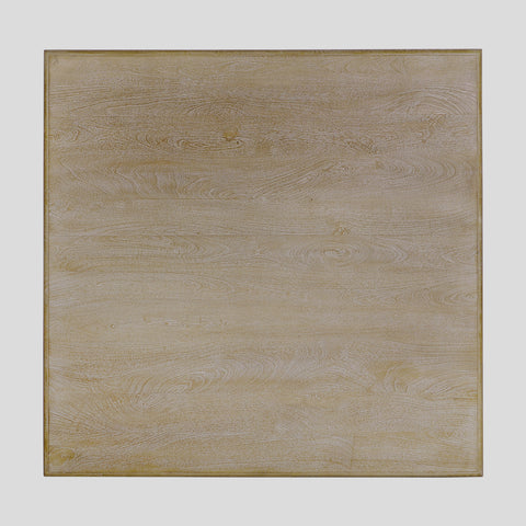 French Country 48" Square Dining Table, Natural-Rustic White
