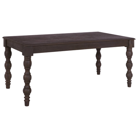 French Country 84" Rectangular Dining Table, Coffee Brown