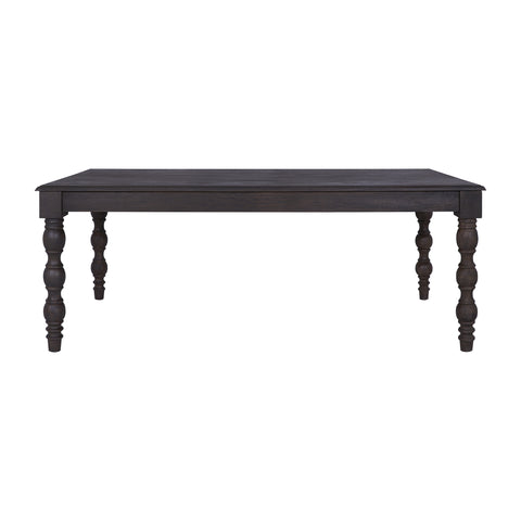 French Country 84" Rectangular Dining Table, Coffee Brown