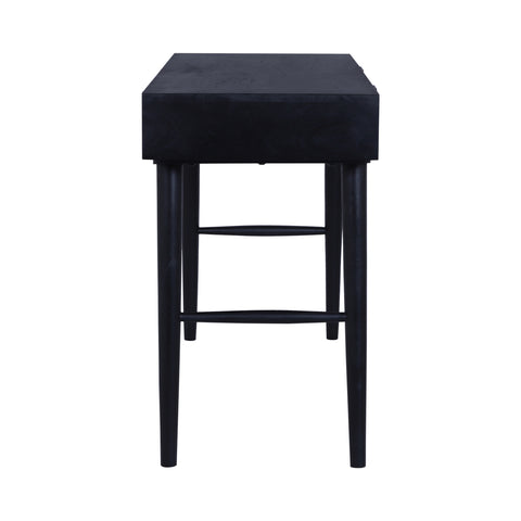 Atlas Cane Mid-Century Desk with Built-in Power, Black