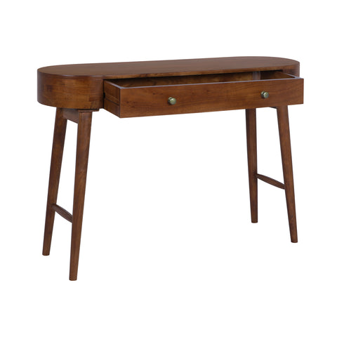 Elipse Mid-Century Modern Writing Desk, Acacia Standard