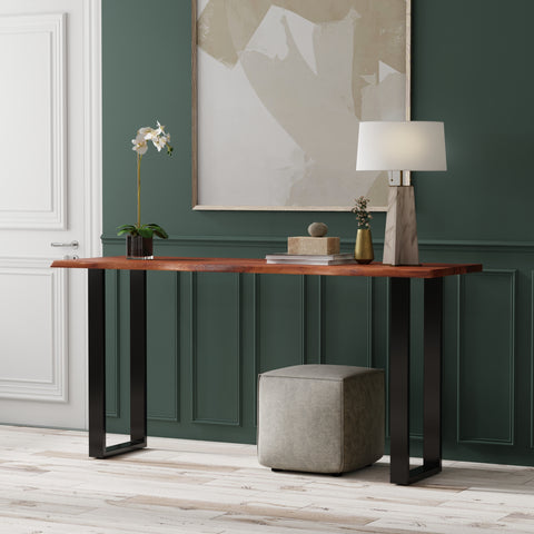 Acacia 70" Live Edge Console Table, Brown