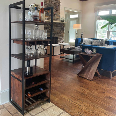 Industrial Bar & Wine Rack